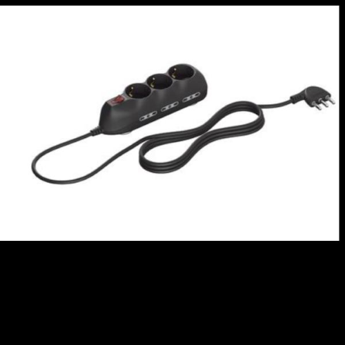 BTICINO 3699GB MULTIPRESA COMPATTA CON INTERUTTORE LUMINOSO 3.500 W NERO